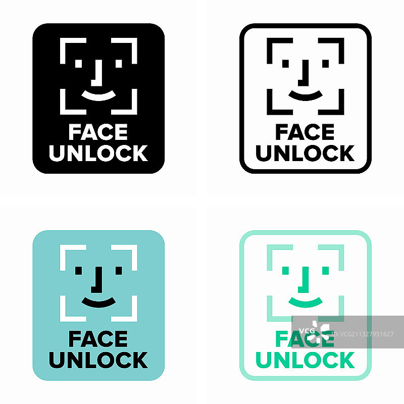 人脸识别解锁系统图片素材