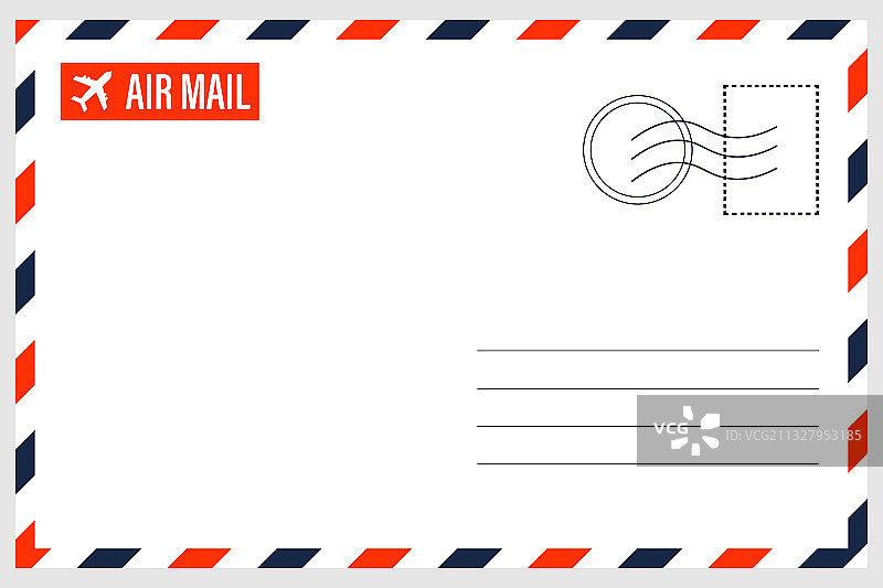 航空信封边框图片素材