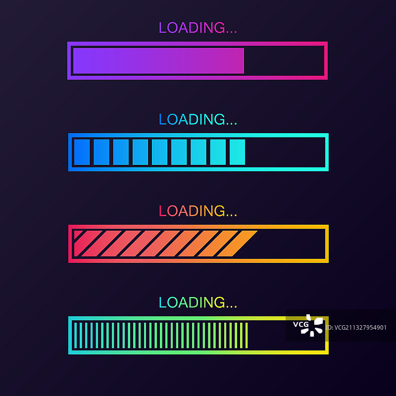 加载进度条流程指示器图片素材