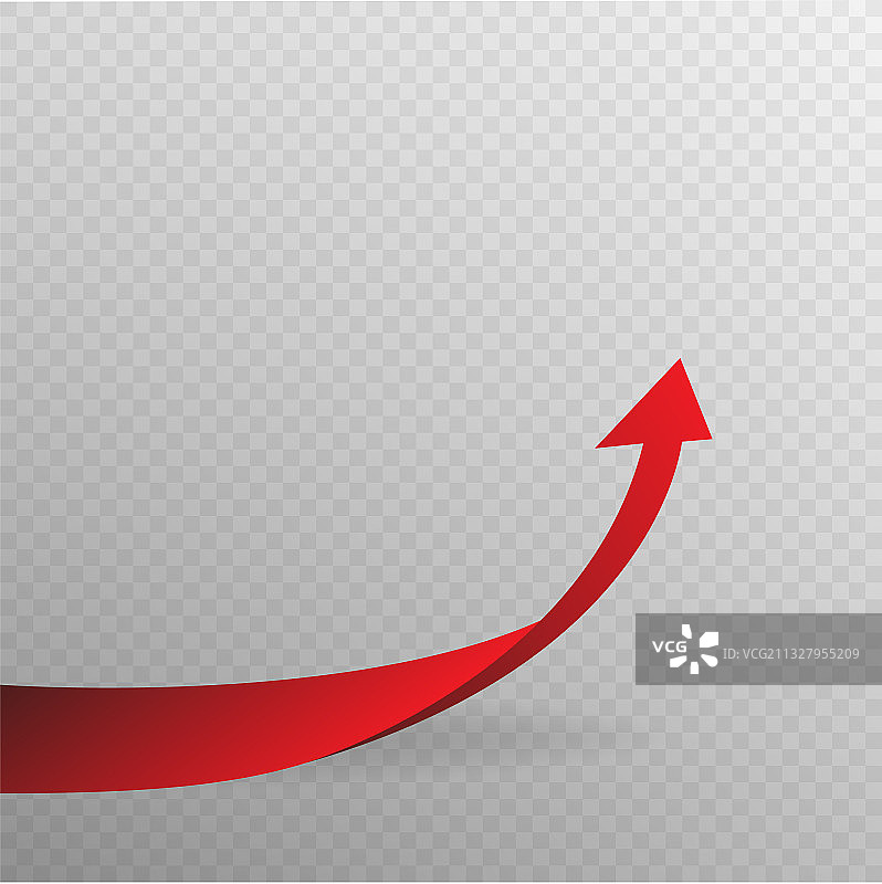 白色背景上的红色箭头图片素材