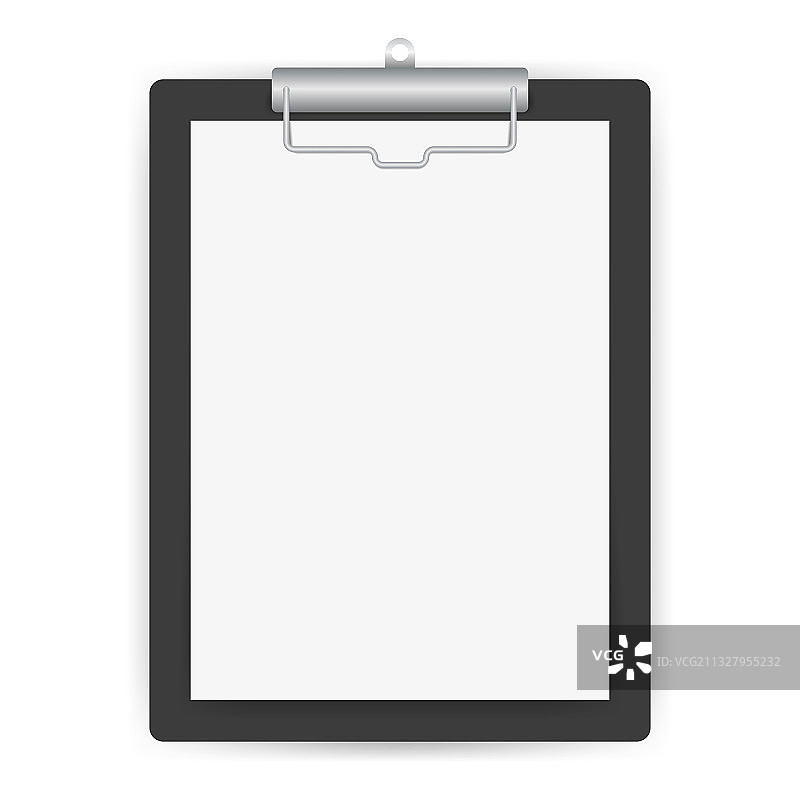 黑色写字板和白色纸张图片素材