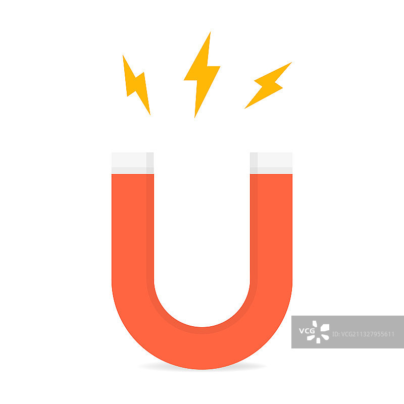 红色U型磁铁图片素材