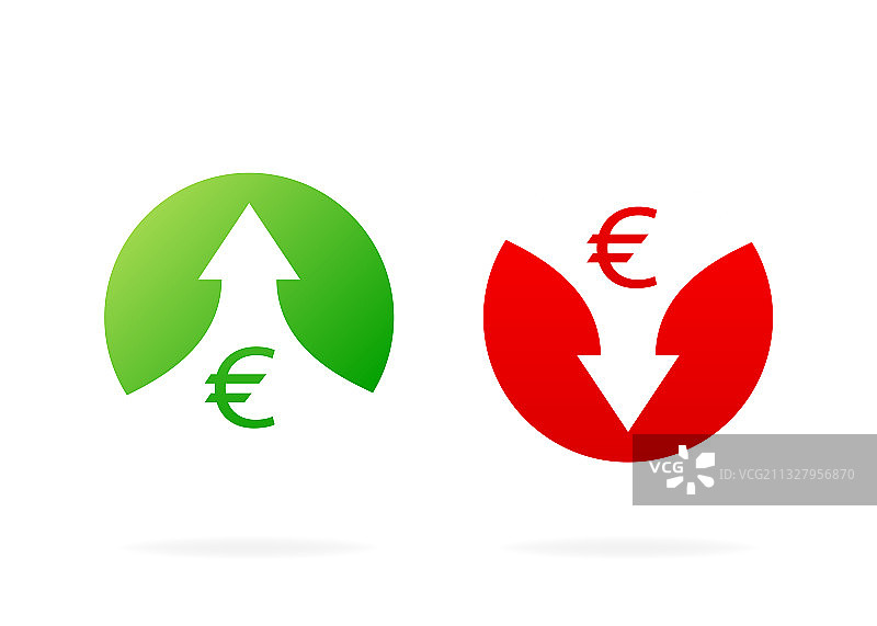 红绿上下箭头图标图片素材