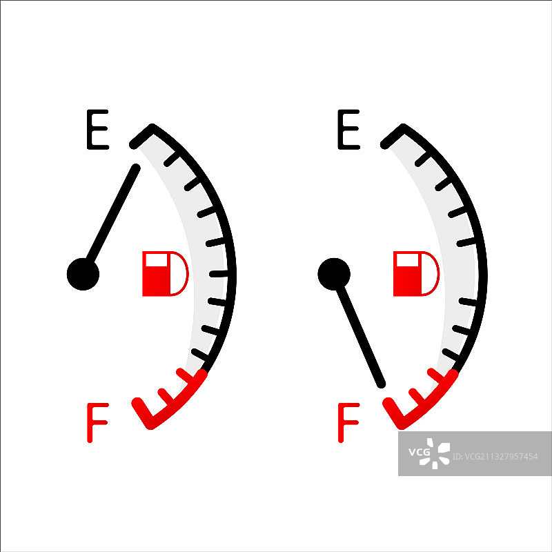 油量表满油扁平设计图片素材