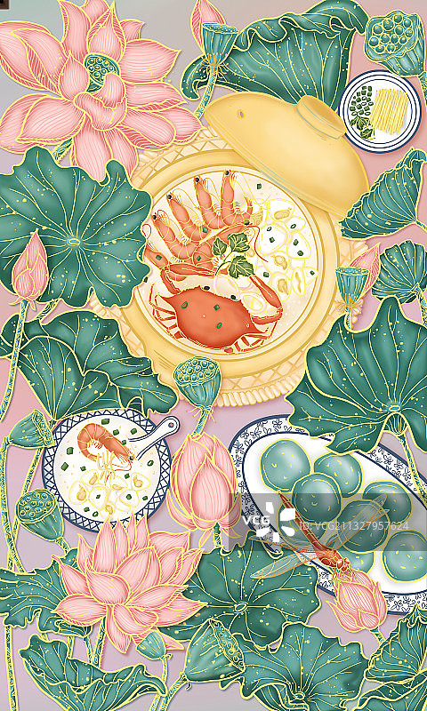 寻味潮汕-海鲜粥图片素材