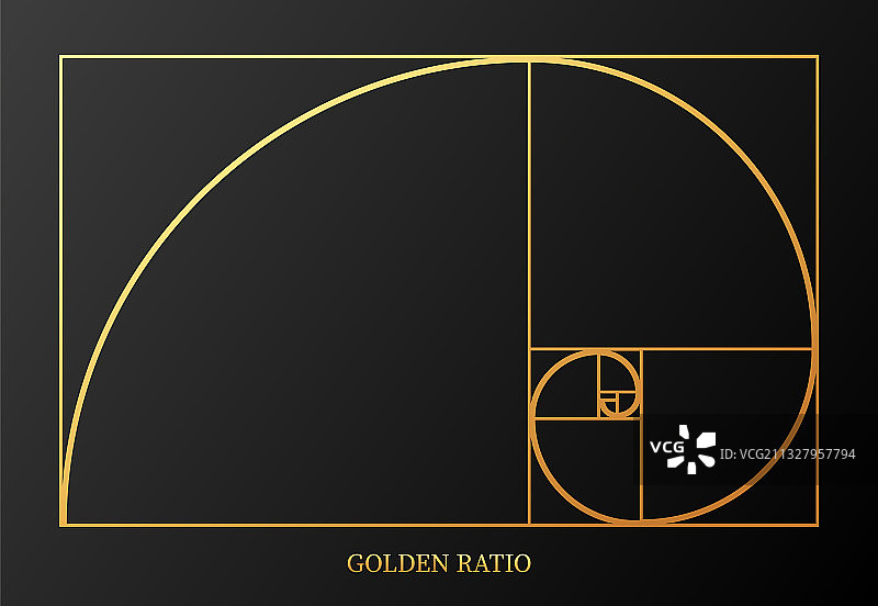 灰色背景上的金色比例抽象设计图片素材