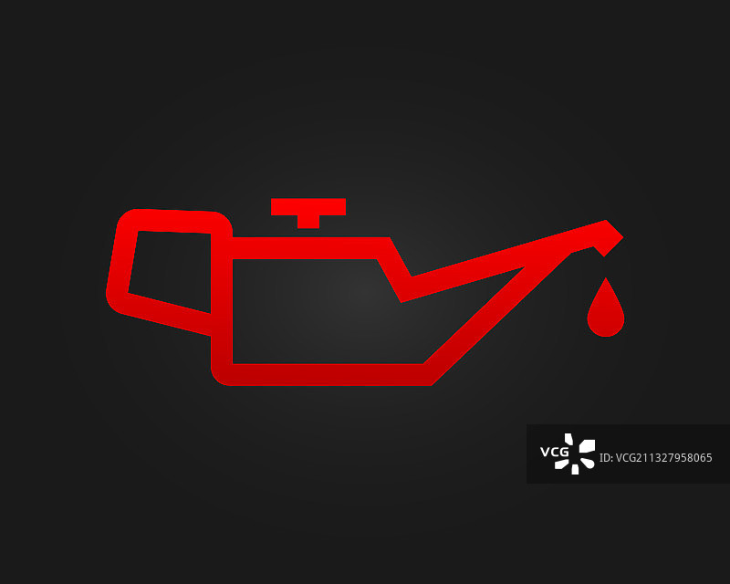 黑色背景上的汽车油量指示器图标图片素材