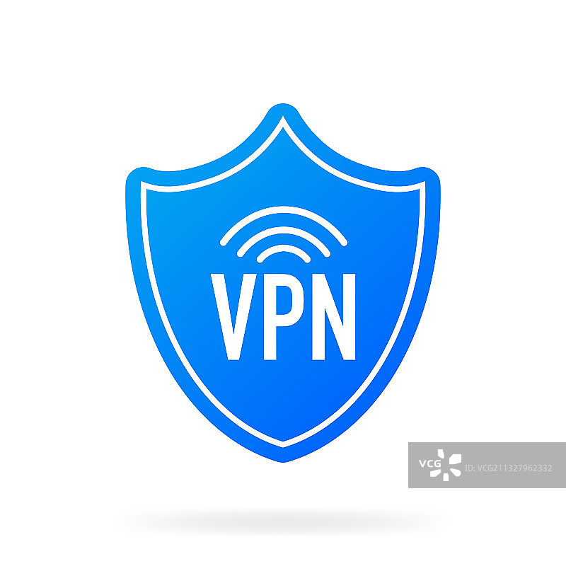 VPN蓝色安全徽章图片素材