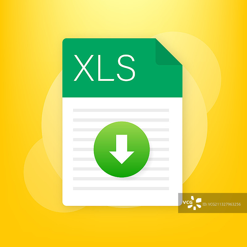 XLS文件图标电子表格文档类型图片素材