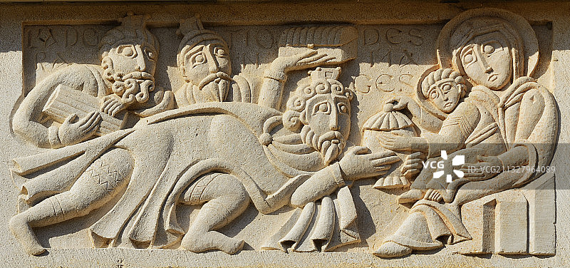 法国加尔省索兰东正教修道院教堂：东方三博士朝拜图图片素材