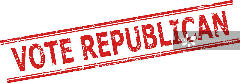 共和党投票印章图片素材