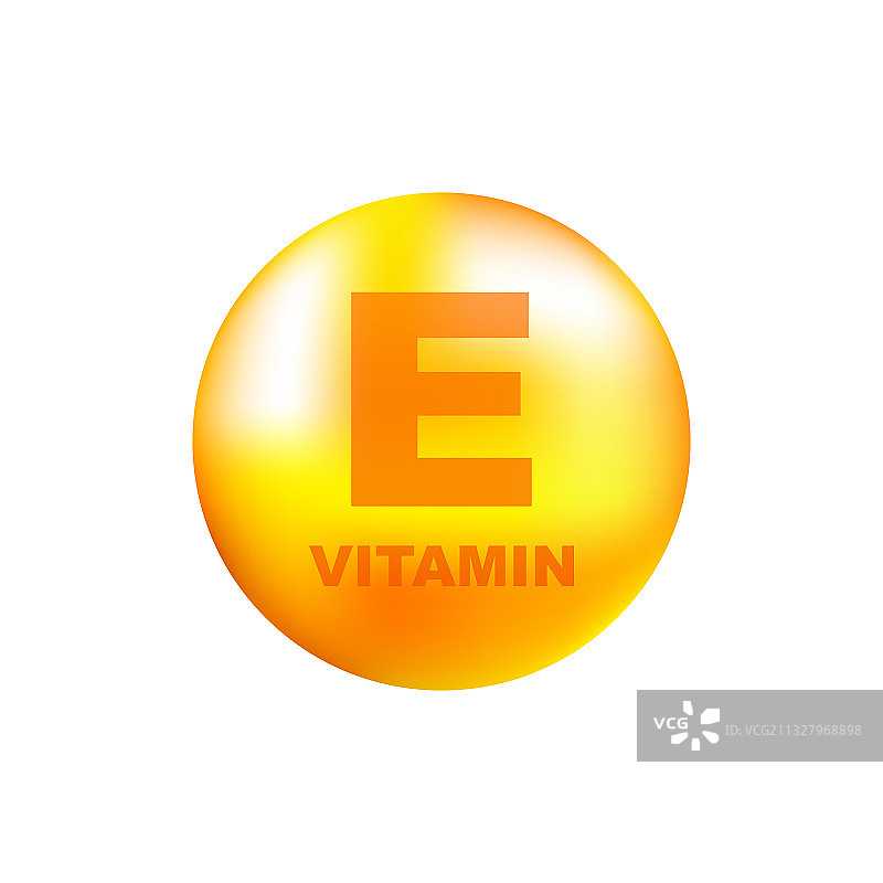 灰色背景上的逼真维生素E滴剂图片素材