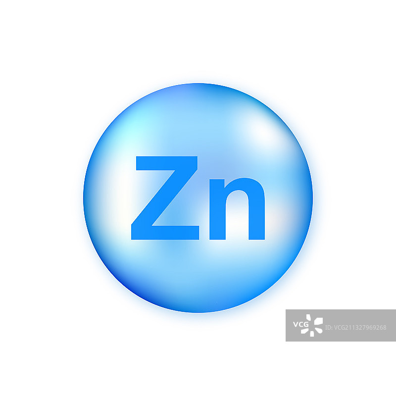 蓝色锌矿物闪亮药丸胶囊图片素材