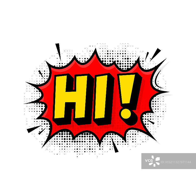 复古卡通风格的Hi图片素材