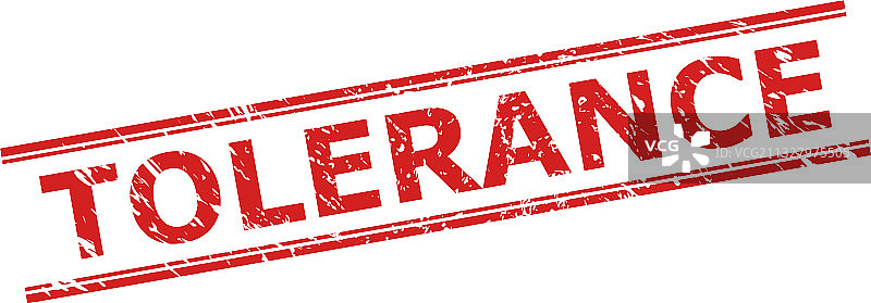 带有污渍风格和双线的容忍印章图片素材