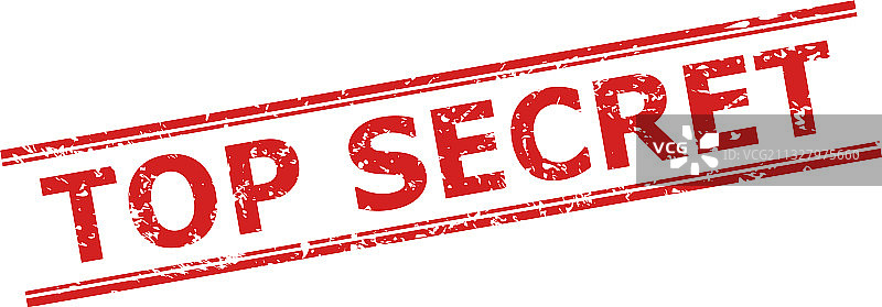 带有腐蚀风格和双线的机密印章图片素材
