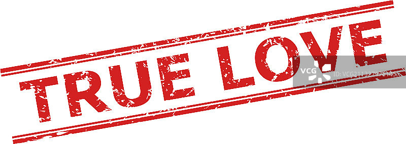 带有污渍纹理的真爱印章图片素材
