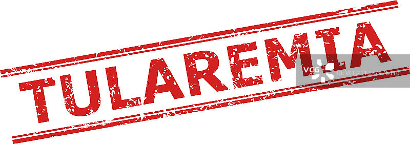 具有磨损纹理的土拉菌病印章图片素材