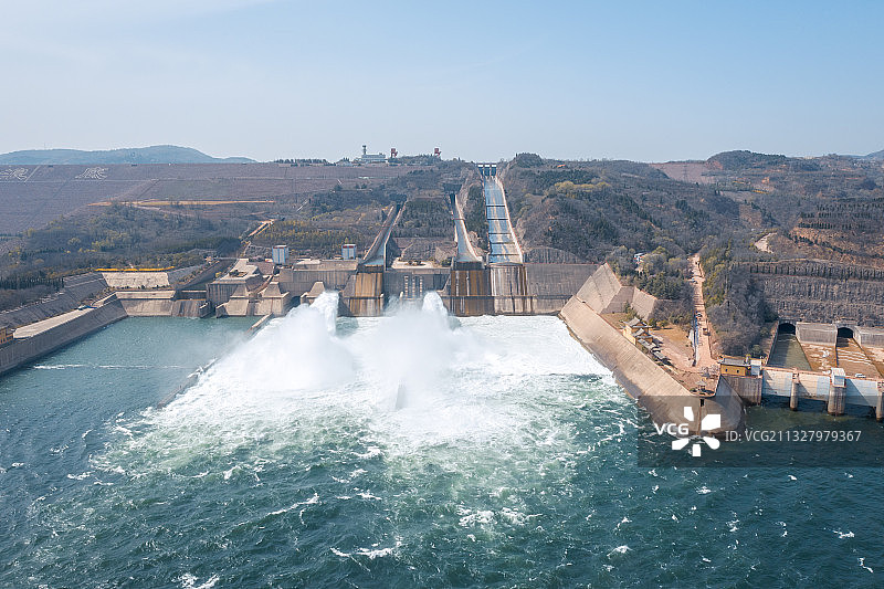 河南省洛阳市小浪底水利枢纽风景区图片素材