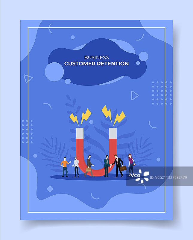 商业客户保留与商务人士图片素材