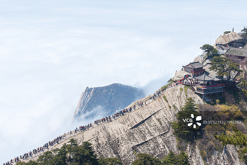 中国陕西省渭南市西岳华山风景区图片素材
