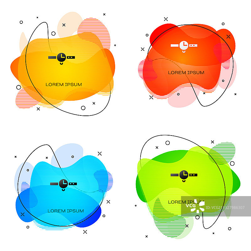 白色背景上黑色腕表图标图片素材