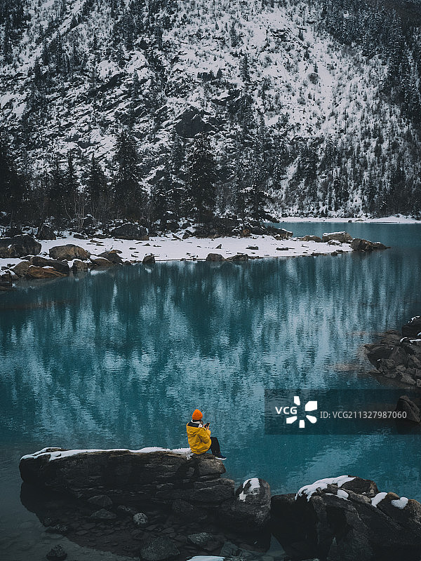 然乌湖图片素材