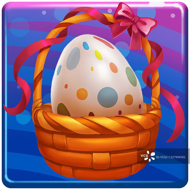 彩蛋鸡蛋篮子道具元素图片素材