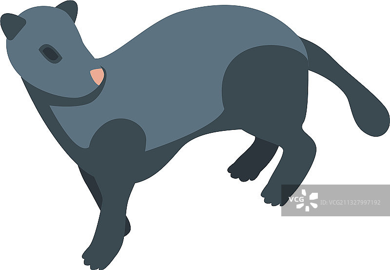 森林貂2.5D风格图标图片素材