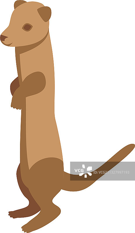 农场水貂图标2.5D风格图片素材