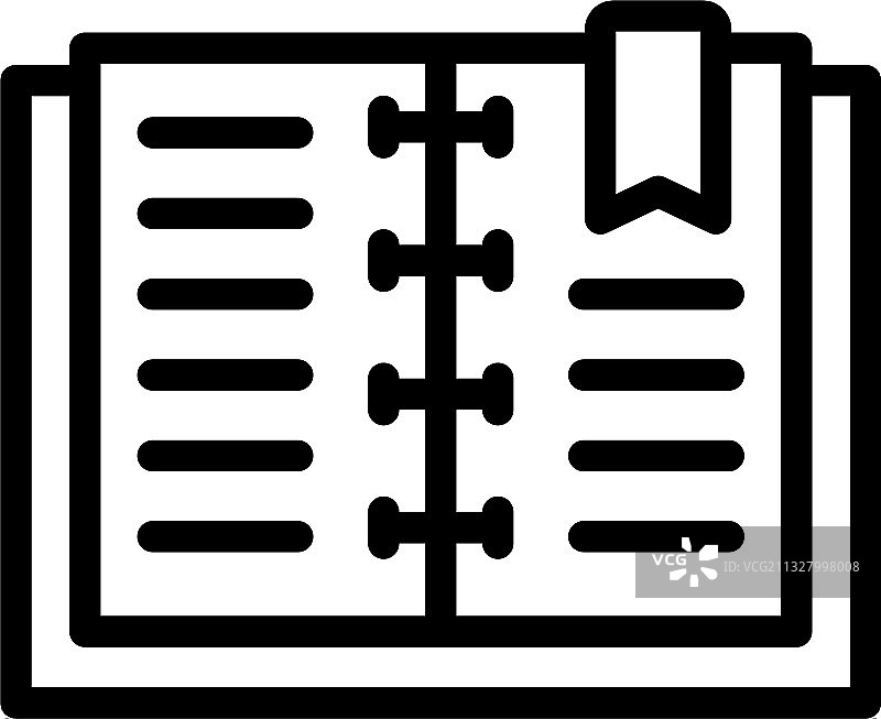 缎带书签轮廓图标图片素材