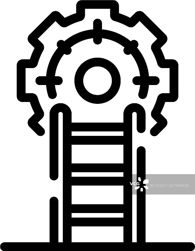 招聘齿轮图标轮廓样式图片素材