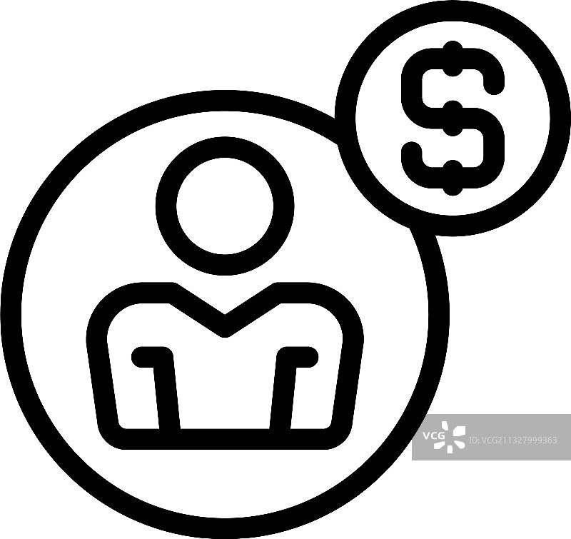 候选人薪资图标轮廓样式图片素材