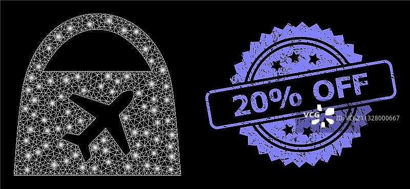 20%折扣印章和明亮网页图片素材