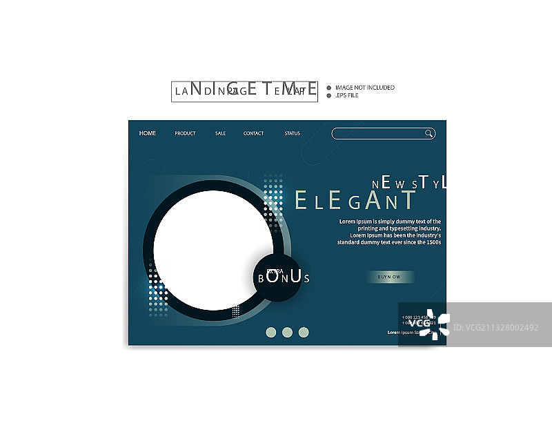 腕表商务着陆页模板图片素材