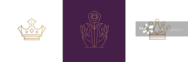 线条优雅装饰设计元素合集图片素材