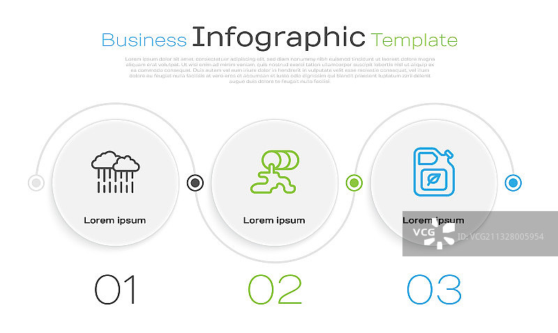 下雨油桶漏油生物云朵线条组合图片素材