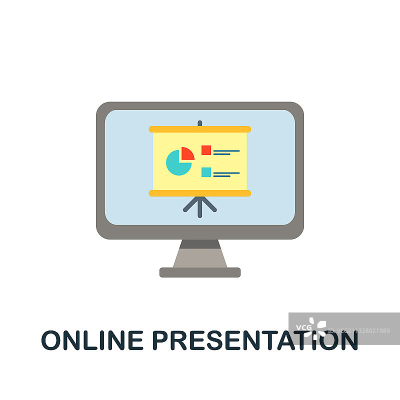 在线演示扁平图标图片素材