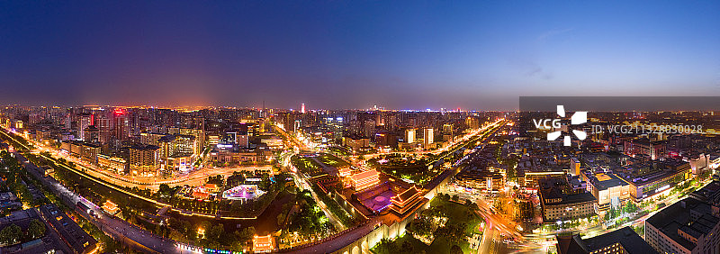 西安南门航拍图片素材