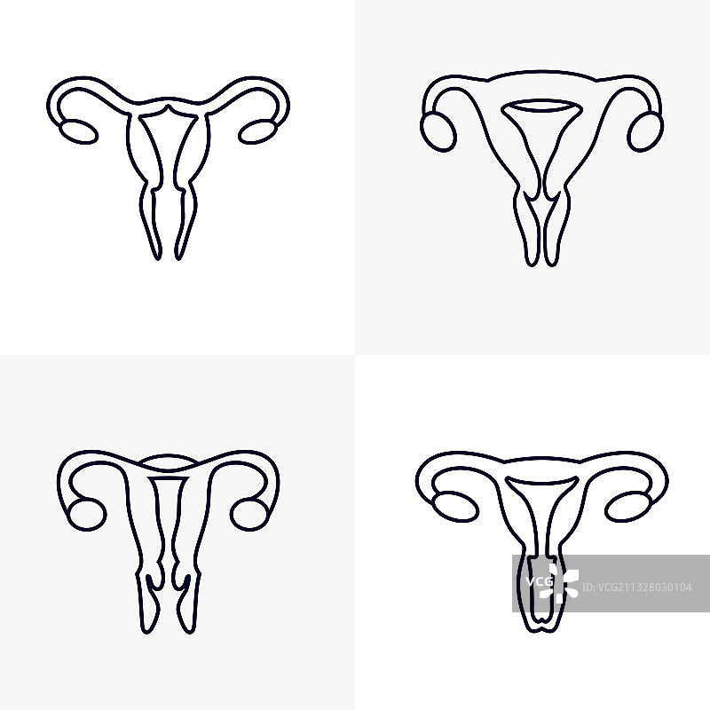 女性生殖器官Logo设计图片素材