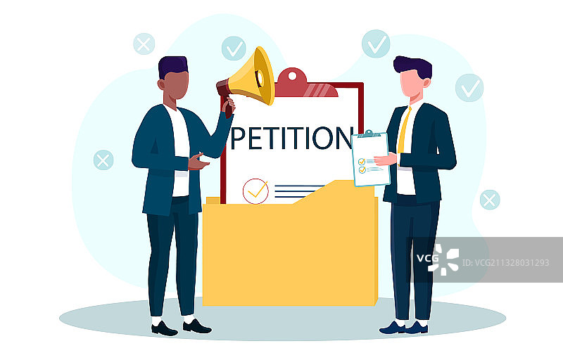 男人提交请愿书图片素材