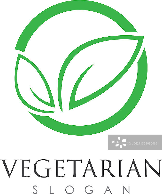 素食食品Logo设计模板图片素材
