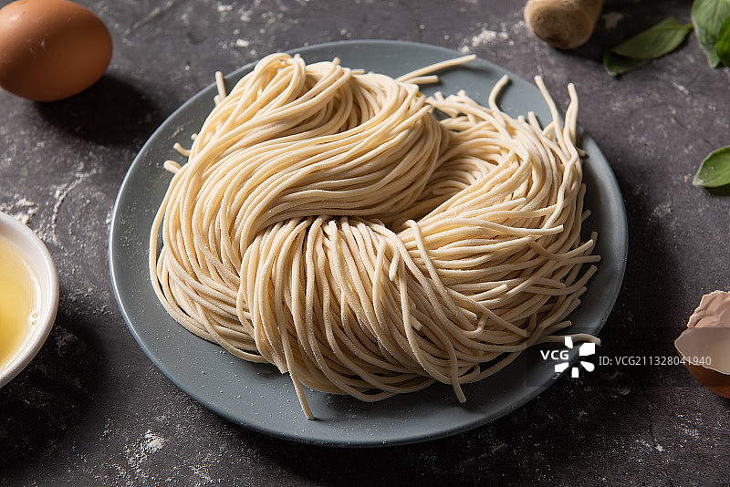 手工拉面细面条图片素材