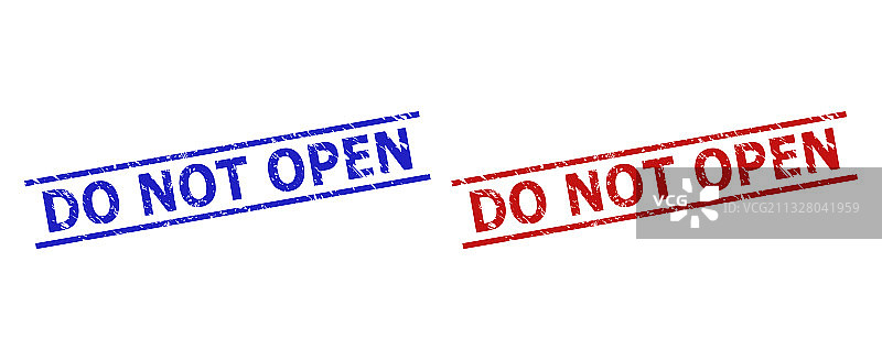 请勿开启：带刮痕表面的印章图片素材