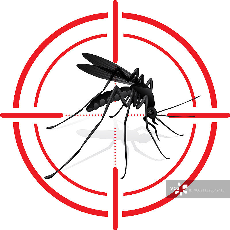 带有蚊子目标的信号蚊子图片素材