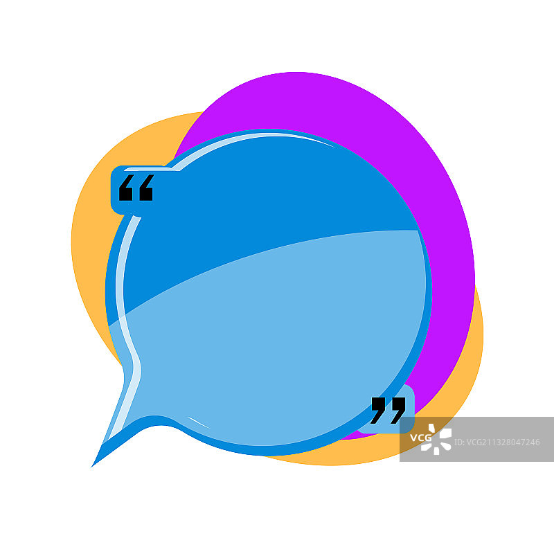 用于格言的圆形对话气泡图片素材