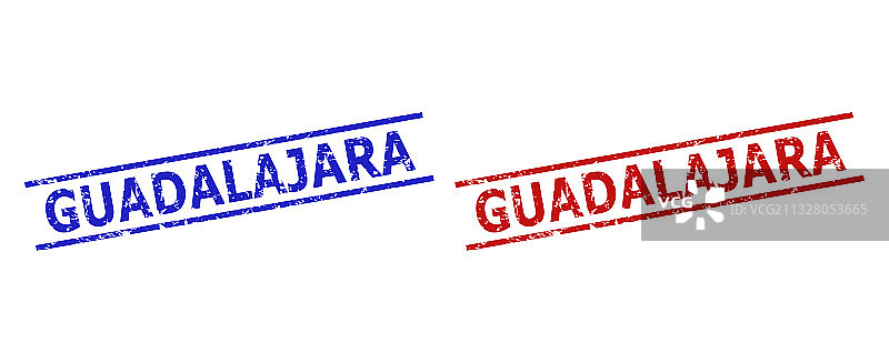 带有污渍表面的瓜达拉哈拉印章图片素材