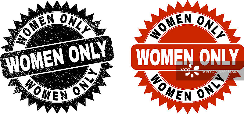 仅限女性黑色花结邮戳，带有损坏效果图片素材