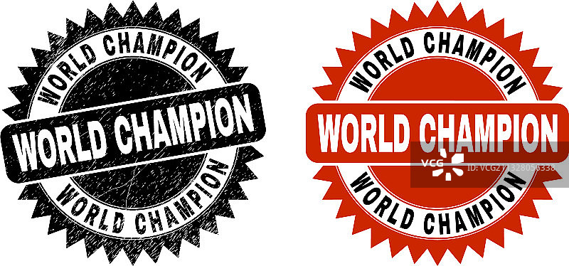 世界冠军黑色花结印章图片素材