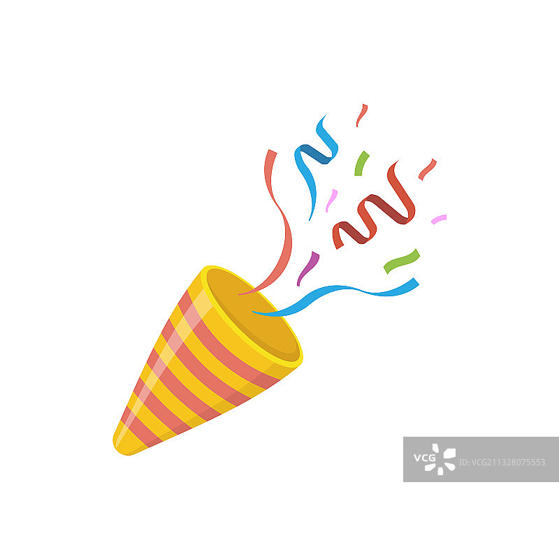 纸屑飞扬的派对礼炮图片素材